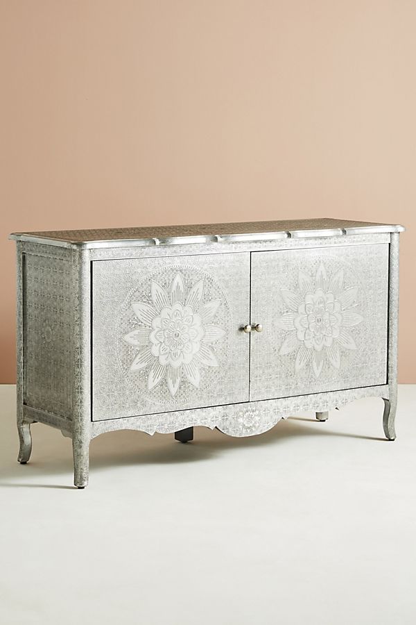 White metal sideboard