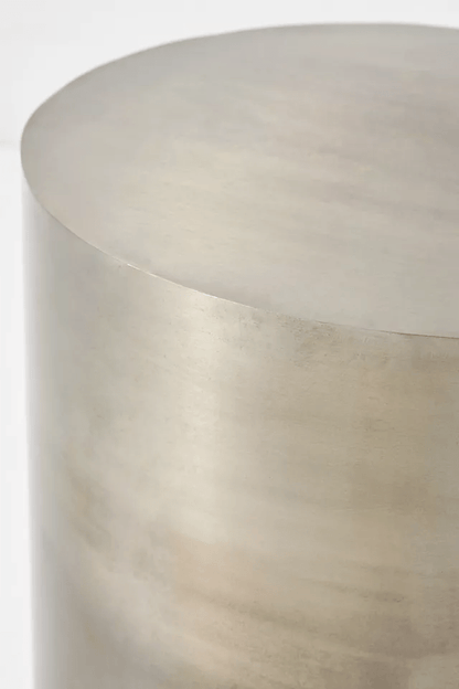 Almandine Ombre Drum Side Table | Handmade Metal Embossed Coffee Table Coffee Table - Bone Inlay Furnitures