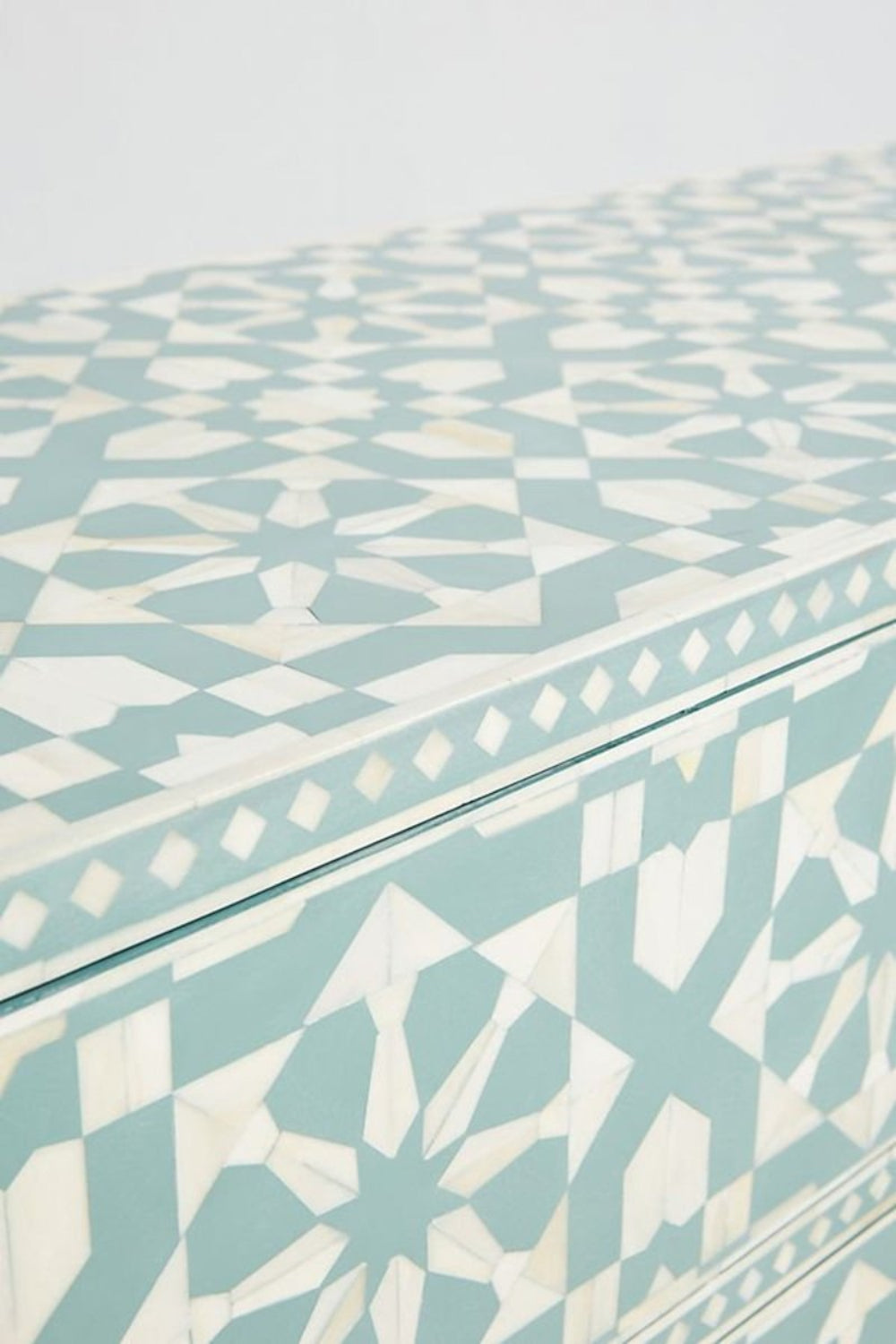 Shop Our Unique Inlay Moroccan Design Chest in Slate Green" Bone Inlay Furnitures Shop Our Unique Inlay Moroccan Design Chest in Slate Green" Bone Inlay Furnitures