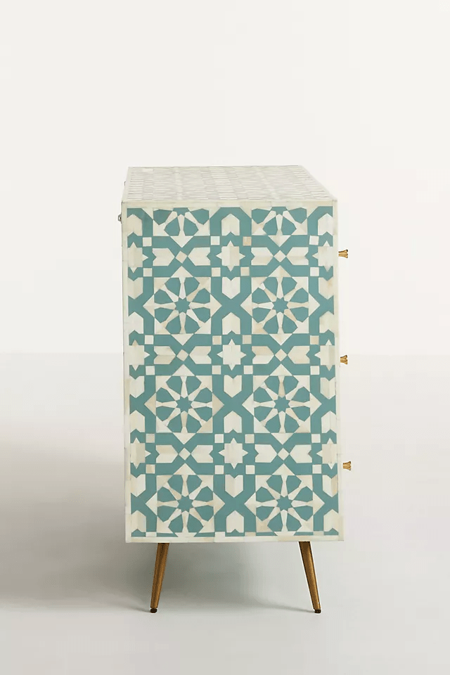 Handmade Moroccan Six-Drawer Dresser