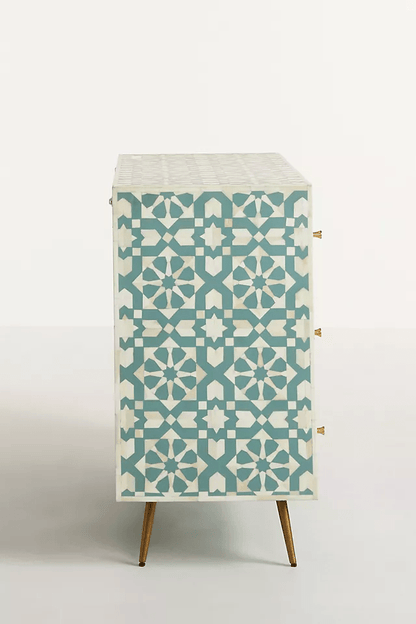 Handmade Moroccan Six-Drawer Dresser
