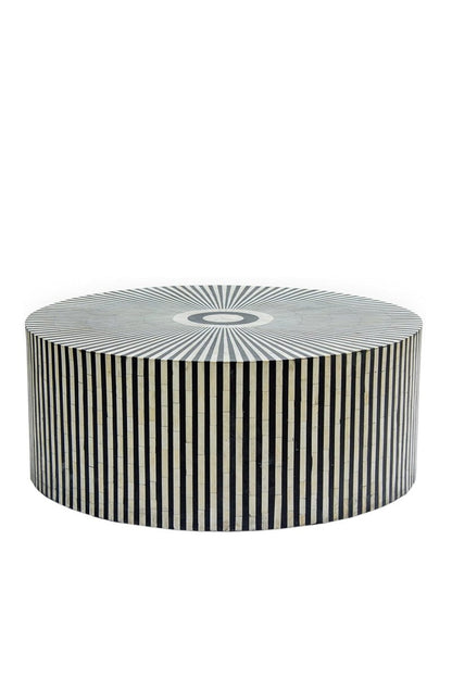  Strip Design Black & White Center table