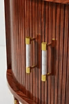 Deluxe Tamboured Demi-Lune Cabinet | Half Round Luxury Wooden Cabinet | Free Door Delivery in 6 Weeks