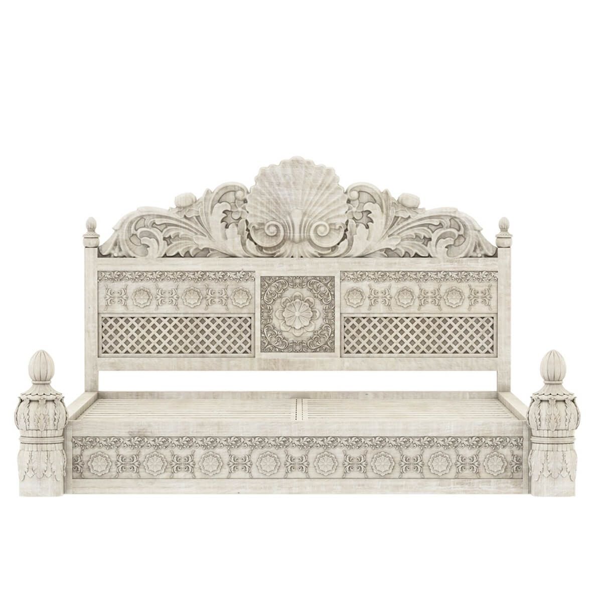 Ella Hand Carved Double Bed