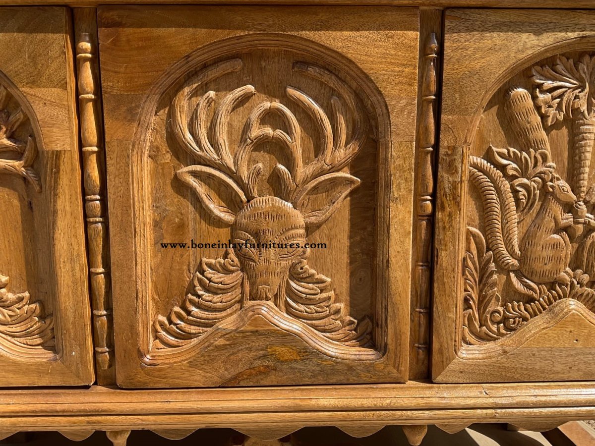 Hand-carved Animal Designs sideboard