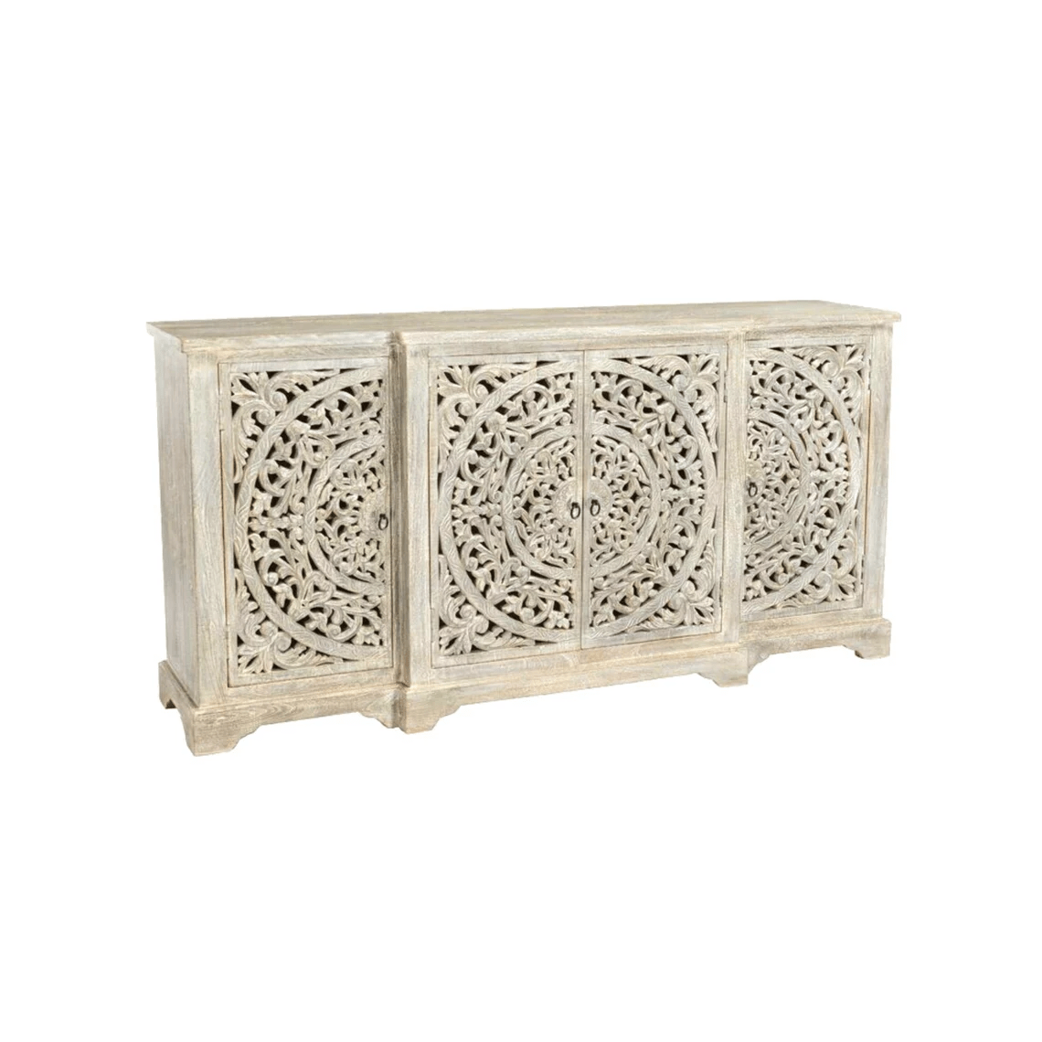 White Solid Wood Sideboard