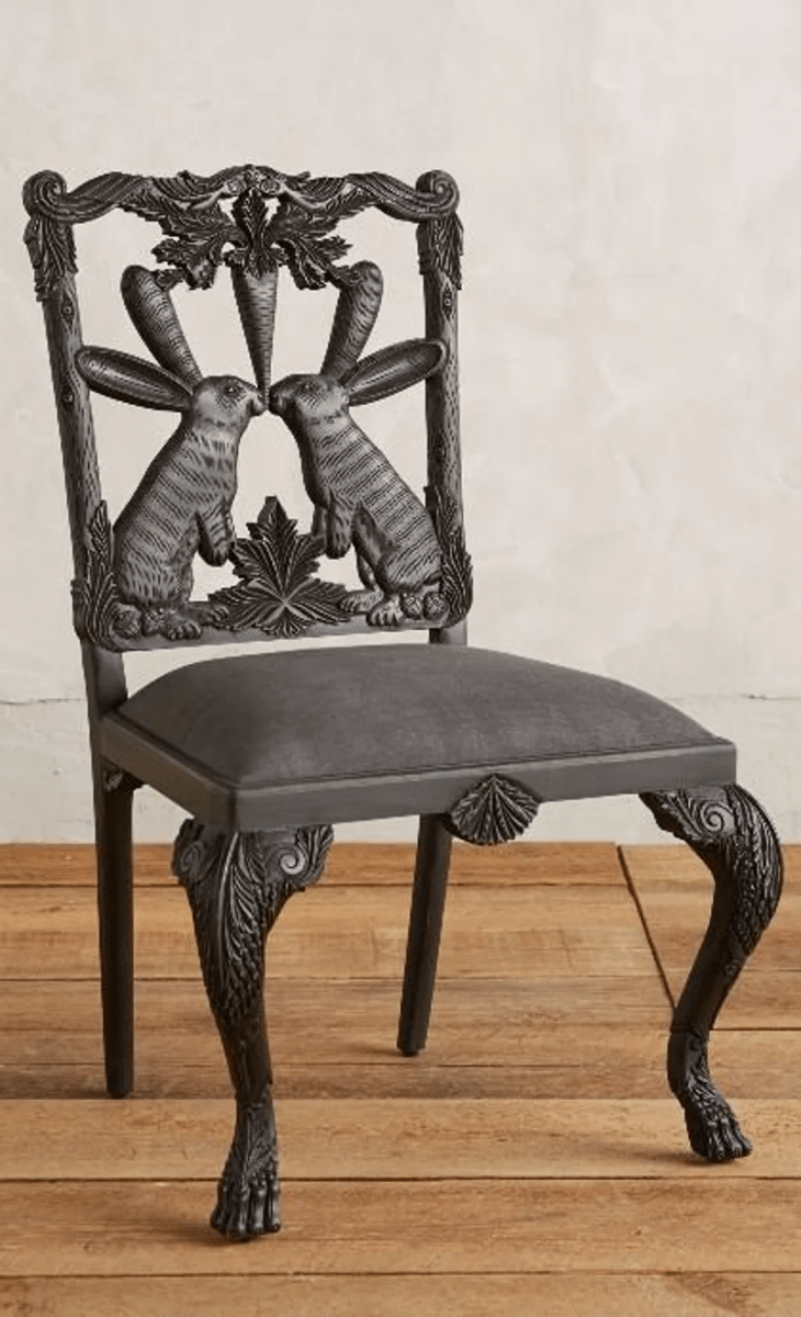 Handcarved Menagerie Bunny Dining Chair