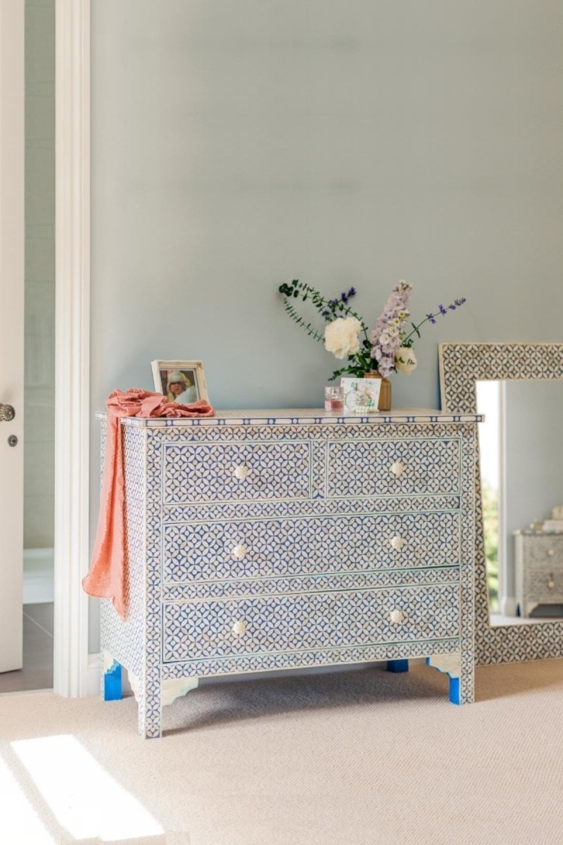 Handmade Bone Inlay Four-Drawers Dresser Handmade Bone Inlay Four-Drawers Dresser