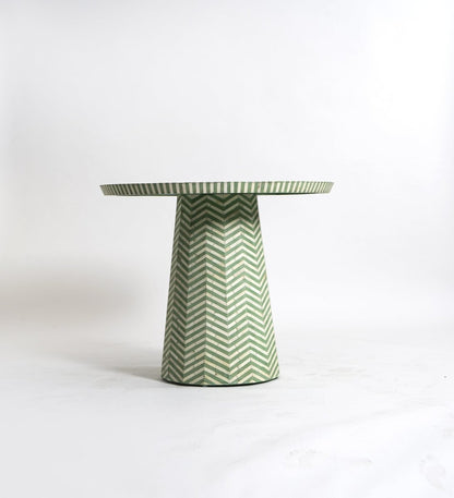 Handmade Bone inlay Wooden Dining Table | Handmade Round Dining Table Dining Table - Bone Inlay Furnitures