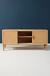 Handmade Cane Media Console | Hand Crafted Cane Furniture In Natural Color Media Console - Bone Inlay Furnitures
