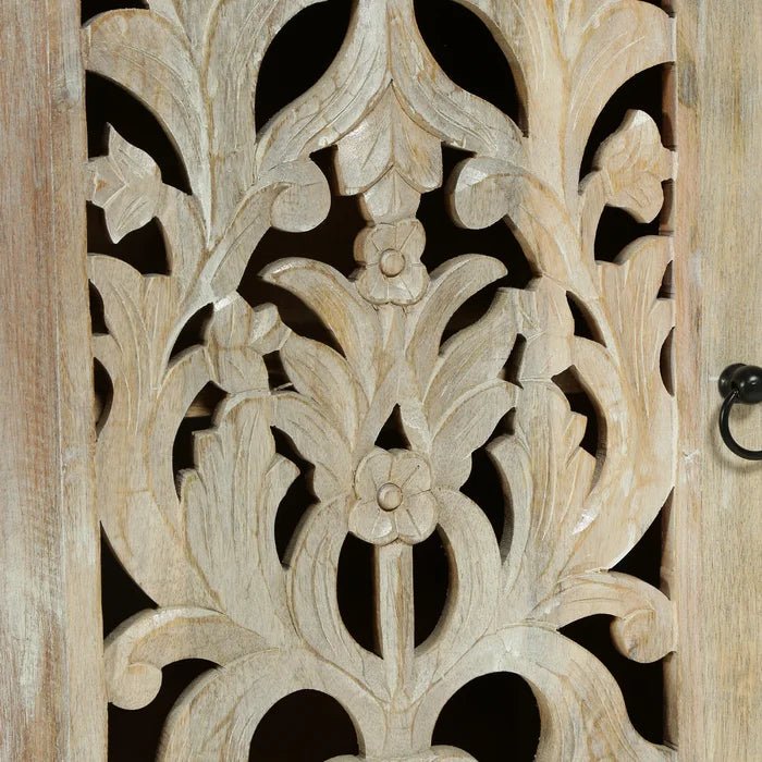 Handmade Hand-carved Wooden Sideboard | Handmade Indian Design Buffet Table Buffet & Sideboard - Bone Inlay Furnitures
