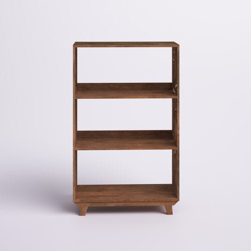 Handmade Solid Wood Standard Bookcase | Hand Carved Wooden Book Shelf Furniture Bookshelf - Bone Inlay Furnitures