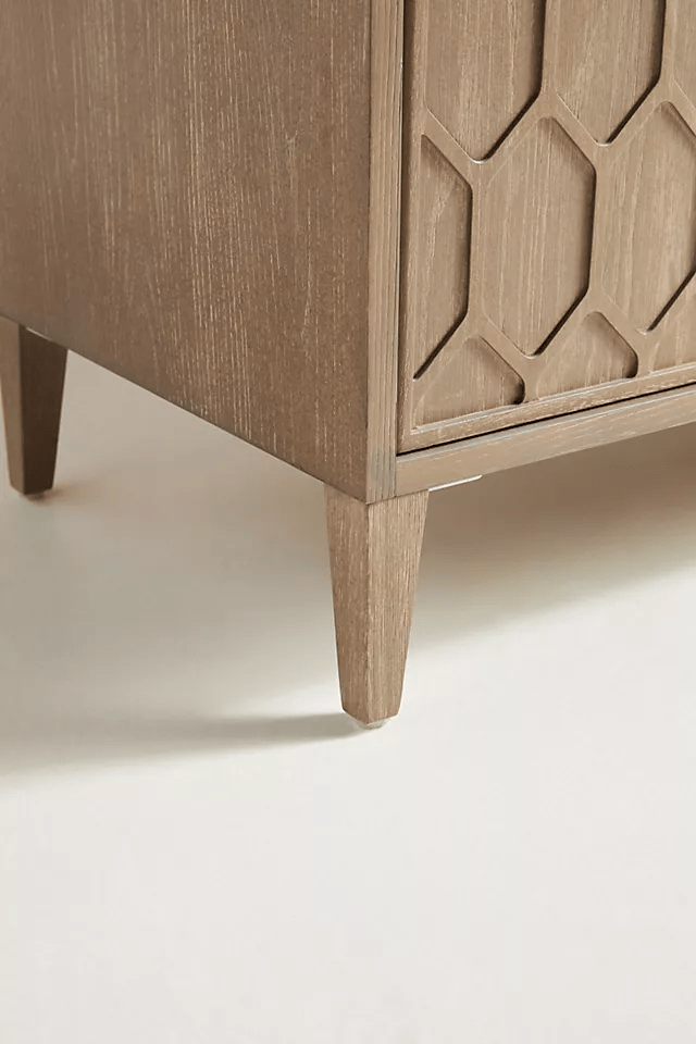 Handmade Textured Trellis Buffet | Hand-carved Natural Color Buffet Buffet & Sideboard - Bone Inlay Furnitures