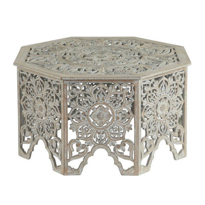 Handmade Wood Carving Coffee Table | Hand-carved Conversion Table Center Table - Bone Inlay Furnitures
