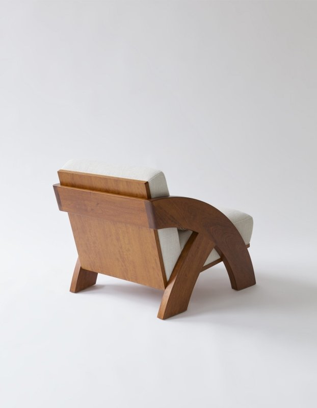 Stylish Arc Lounge Chair | Designer Wooden Lounge Chair Chair - Bone Inlay Furnitures