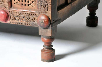 Vintage Indian Wooden Damchiya Sideboard Buffet & Sideboard - Bone Inlay Furnitures
