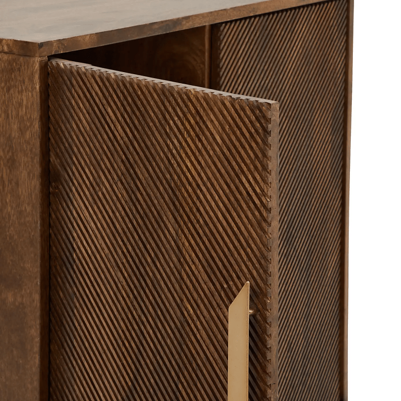 Wooden Cabinet in Dark Wood Finish | Handcarved Cabinet | Cabinetry Furniture - Bone Inlay Furnitures